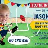 Print your own AFL birthday invitations in Adelaide's colours.