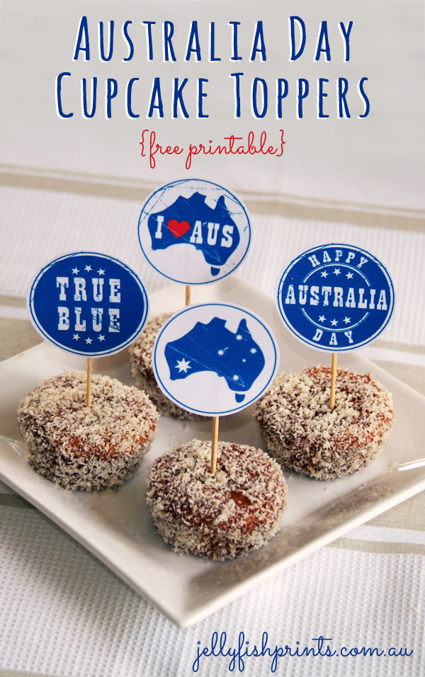 Australia Day cupcake toppers - free printables