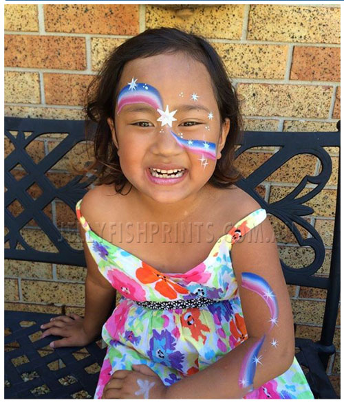 Australia Day face painting flag