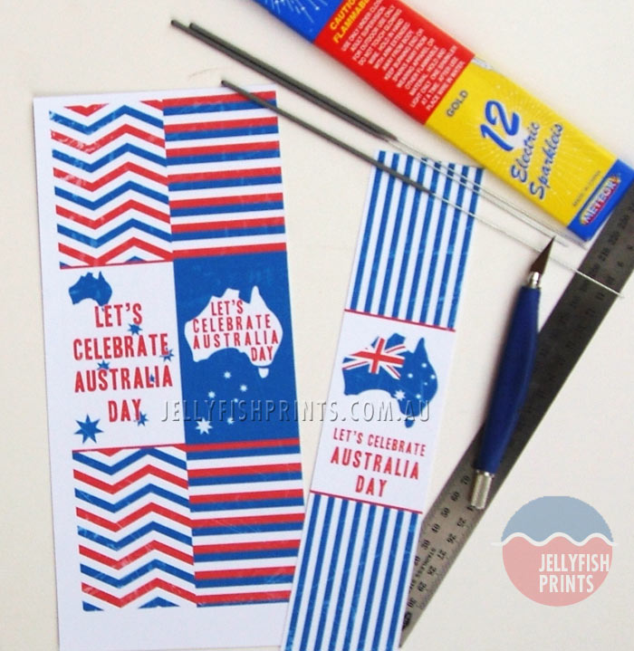 Materials to make sparkler holder for Australia Day