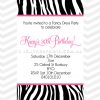 Zebra pattern invitations with hot pink.