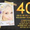 40th invitation with gold highlights