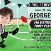 Printable afl Invitation in Collingwood crows colours by jellyfishprints.com.au