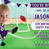 AFL party invitations - Fremantle Dockers colours