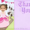 Free printable Princess thank you card