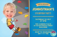 Printable Rock climbing party invitation