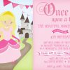 Sweet Princess Birthday Party Invitations in pink for a little girl.