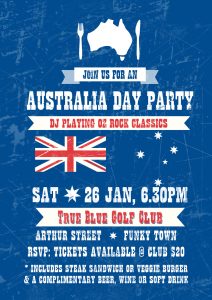 True Blue Australia Day Poster