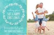 Gorgeous watercolor Christmas photo card.