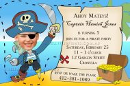 Treasure pirate party invitation