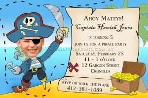 Treasure pirate party invitation