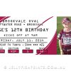 Printable Maroon and White Rugby League Invitations