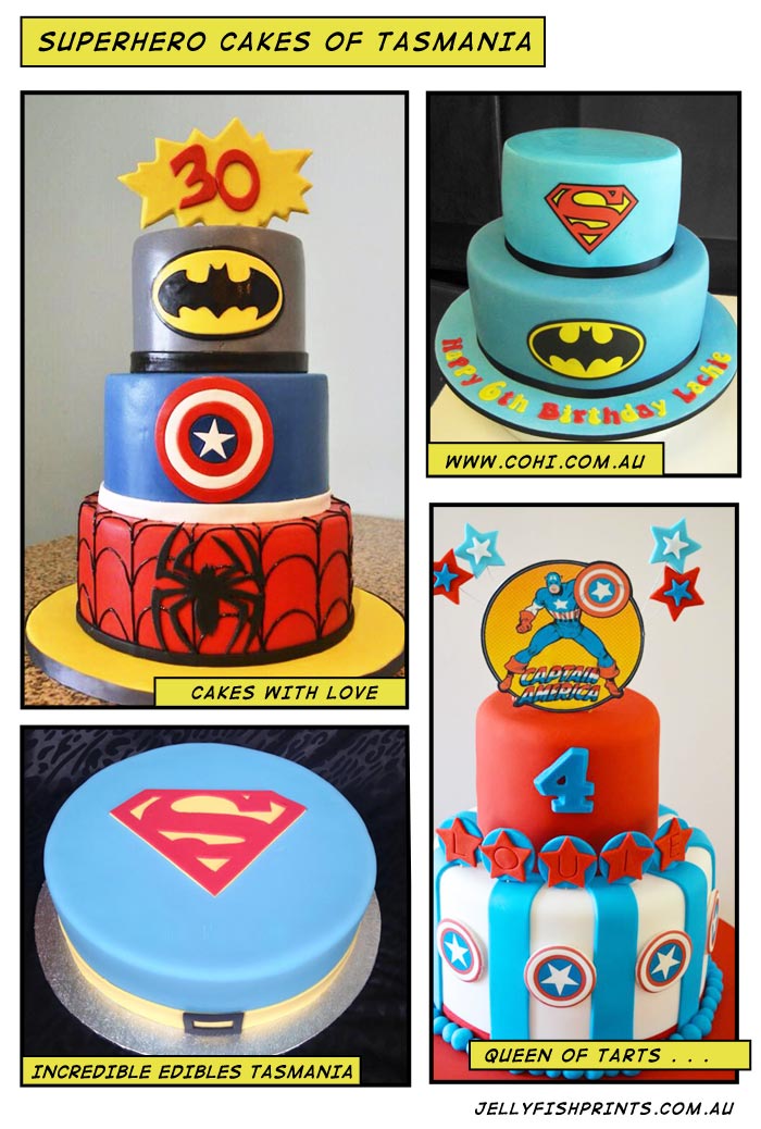 superhero cakes tasmania