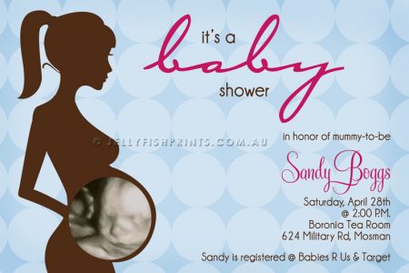 Ultrasound baby shower invitation