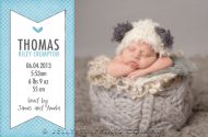Printable cards for a baby boy announcement. We design, you print.