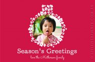 Print your holiday season greetings card design with your photo.