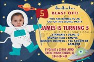 Outer Space Birthday Party Invitation